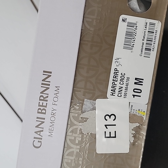 NEW Giani Bernini Harperr Memory Foam Platform  Cinnamon Croc  10 Sandals - Picture 9 of 9